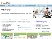 Tablet Screenshot of divorcewriter.com